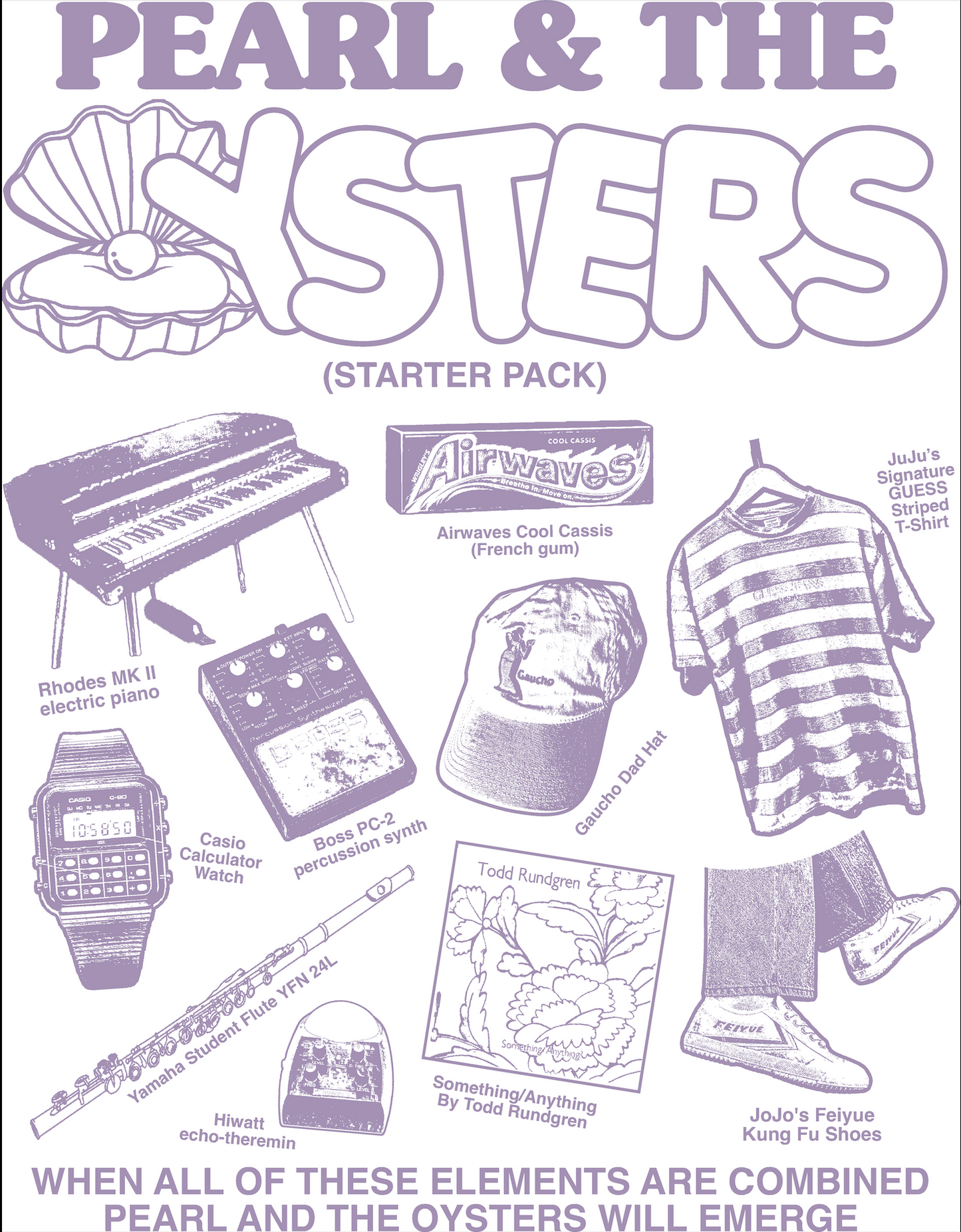 Pearl & the Oysters starter pack t-shirt (PINK)